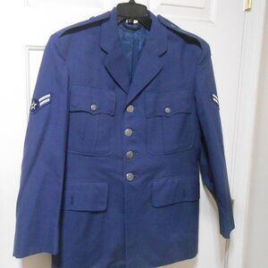 USAF MILITARY ISSUED JACKET COAT SIZE 40XS AIR FORCE JACKET SILVER BUTTONS ARM P